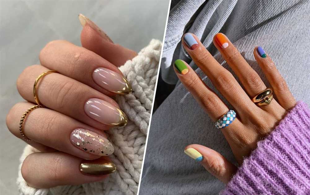 Золотой и серебряный маникюр на зиму