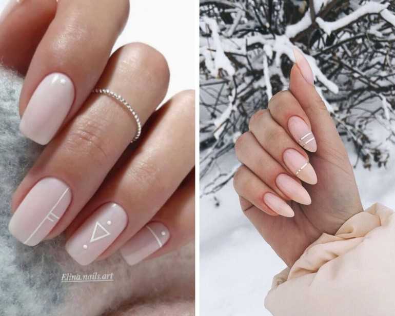 Сочетание пастельных тонов в маникюре