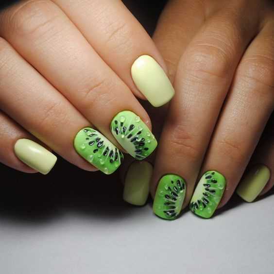 Советы для создания яркого салатового маникюра: